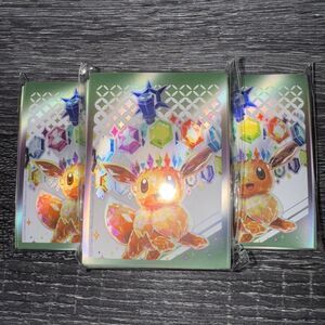 Eevee Pokemon Prismatic Evolutions Card Sleeves x3
